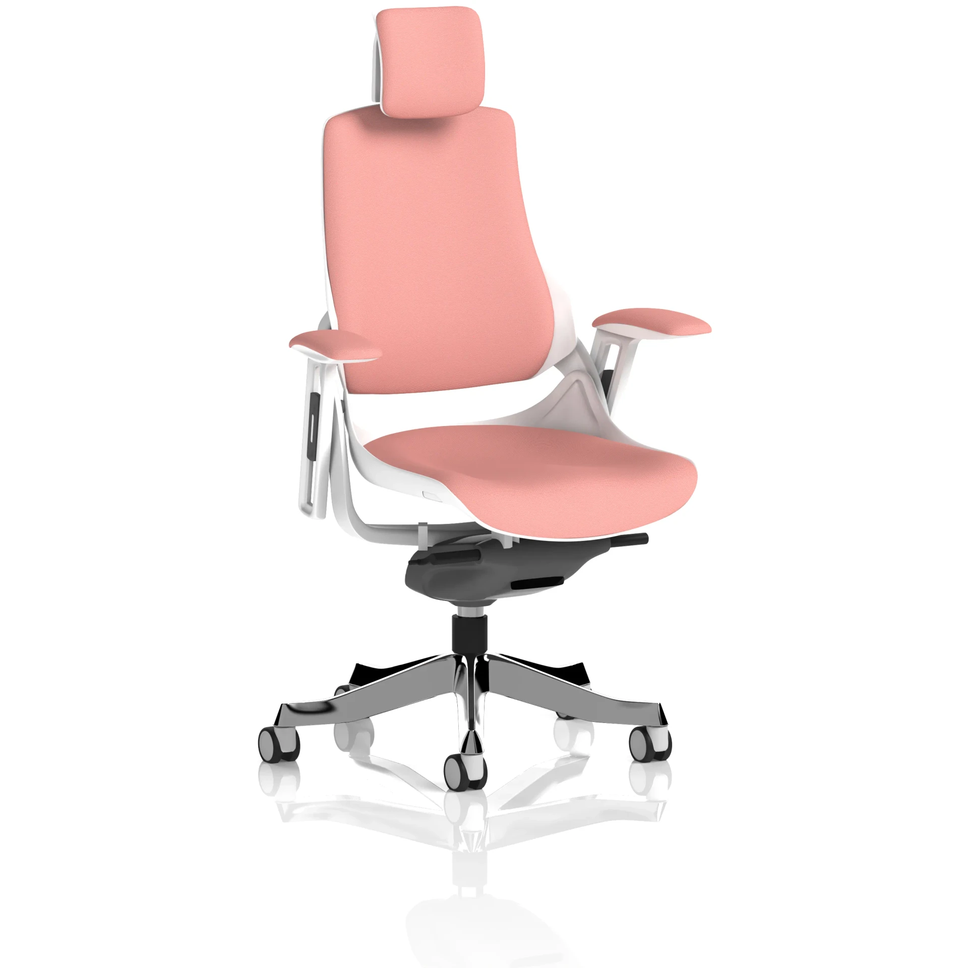 Zure High Back White Shell Fabric Executive Office Chair