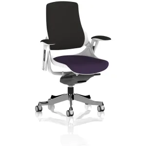 Zure High Back White Shell Fabric Executive Office Chair