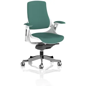Zure High Back White Shell Fabric Executive Office Chair