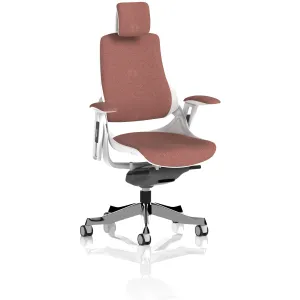 Zure High Back White Shell Fabric Executive Office Chair