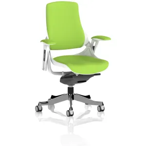 Zure High Back White Shell Fabric Executive Office Chair