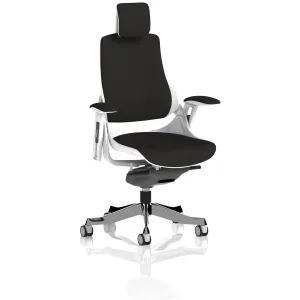 Zure High Back White Shell Fabric Executive Office Chair