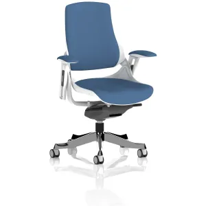 Zure High Back White Shell Fabric Executive Office Chair