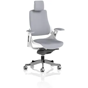 Zure High Back White Shell Fabric Executive Office Chair