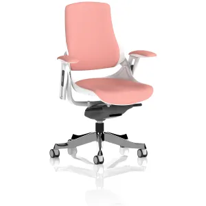 Zure High Back White Shell Fabric Executive Office Chair