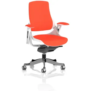 Zure High Back White Shell Fabric Executive Office Chair