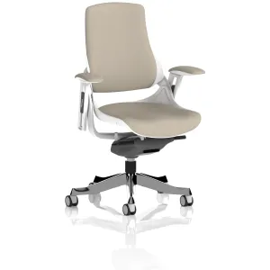 Zure High Back White Shell Fabric Executive Office Chair