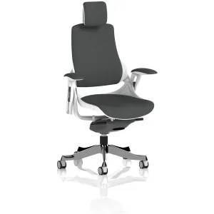 Zure High Back White Shell Fabric Executive Office Chair