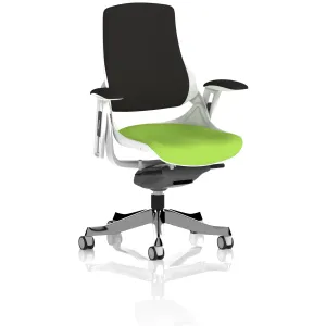 Zure High Back White Shell Fabric Executive Office Chair