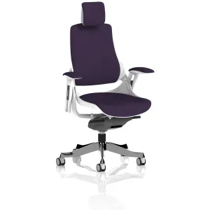 Zure High Back White Shell Fabric Executive Office Chair