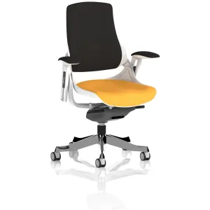 Zure High Back White Shell Fabric Executive Office Chair