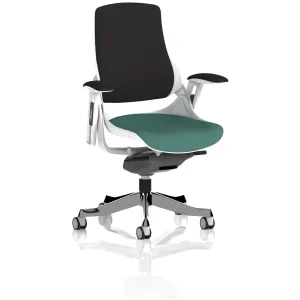 Zure High Back White Shell Fabric Executive Office Chair