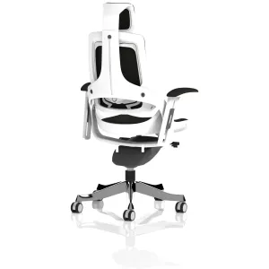 Zure High Back White Shell Fabric Executive Office Chair