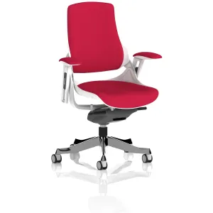 Zure High Back White Shell Fabric Executive Office Chair