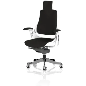 Zure High Back White Shell Fabric Executive Office Chair