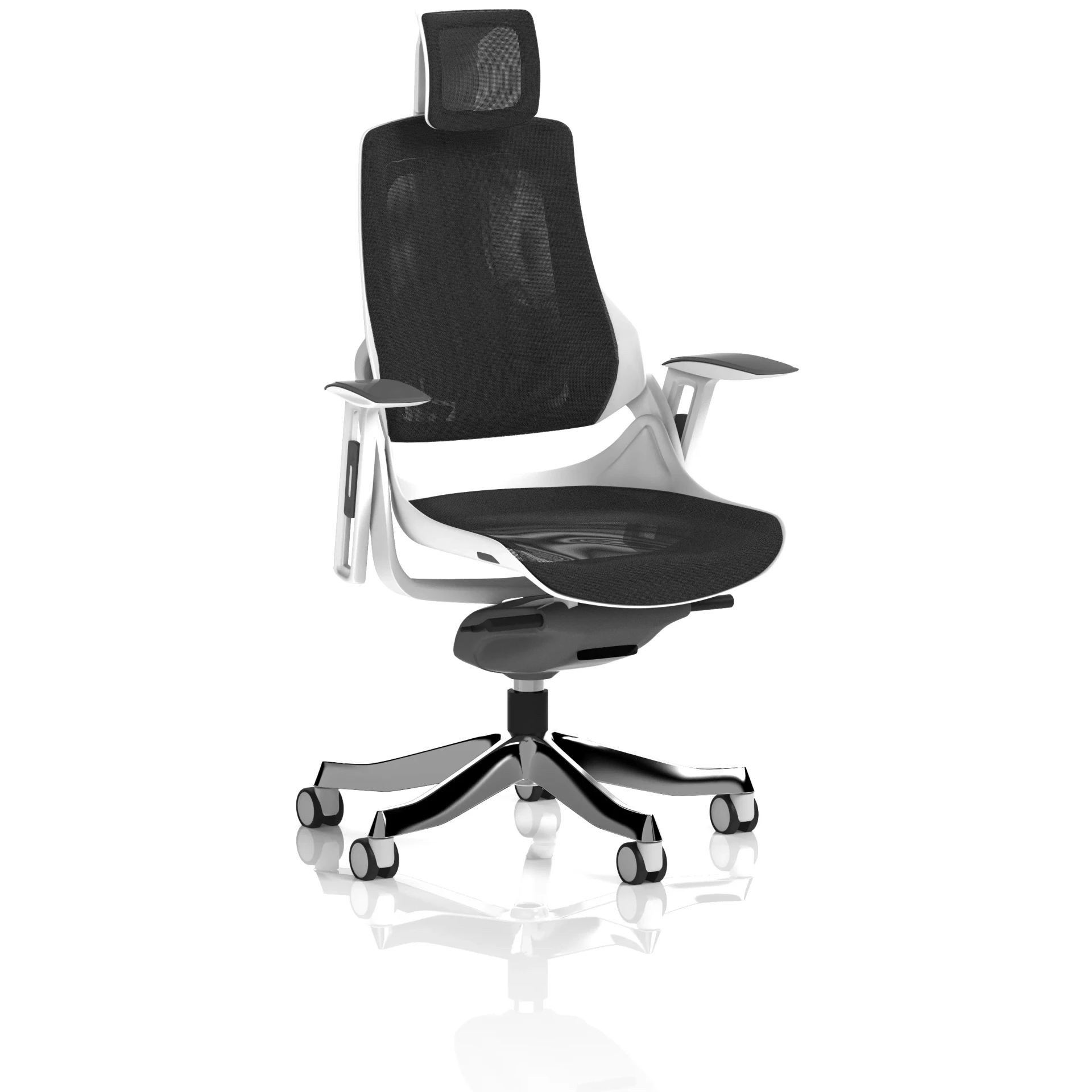 Zure High Back White Shell Mesh Executive Office Chair