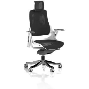 Zure High Back White Shell Mesh Executive Office Chair