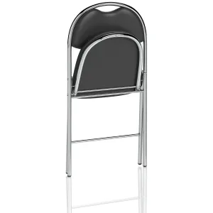 Milan Black Vinyl Folding Conference and Visitor Chair