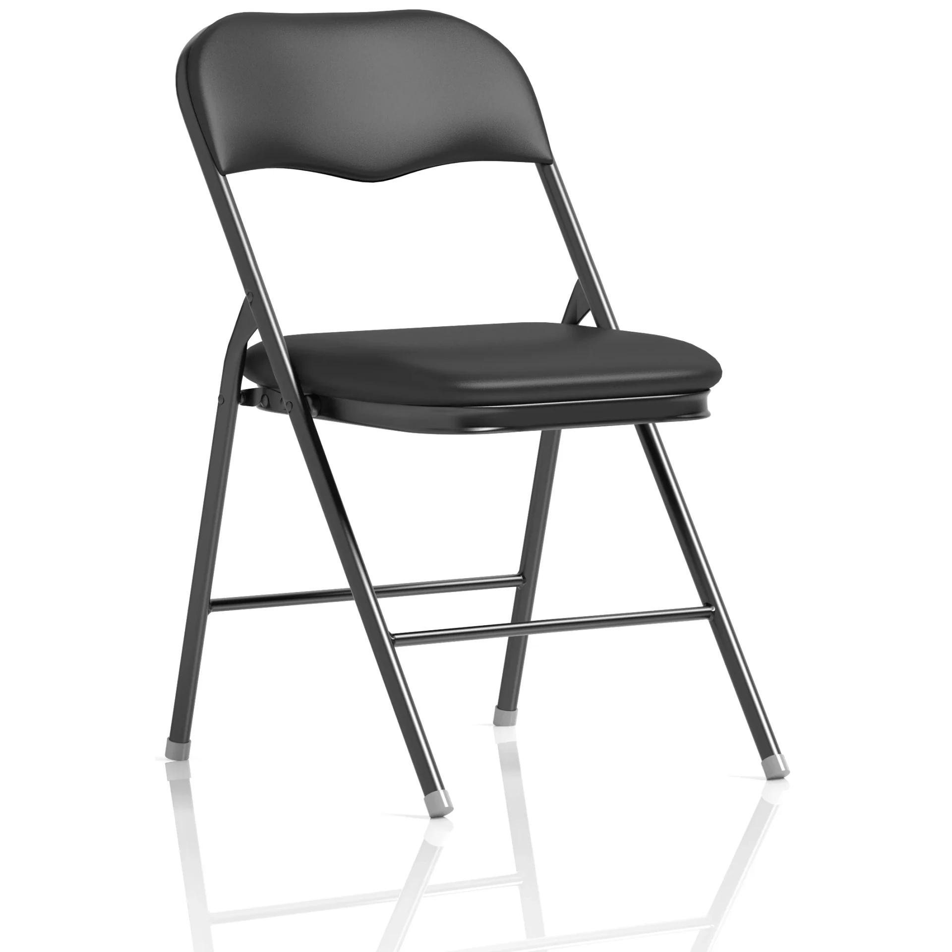 Sicily Black Polyurethane Folding Chair