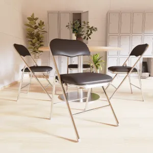 Sicily Black Polyurethane Folding Chair