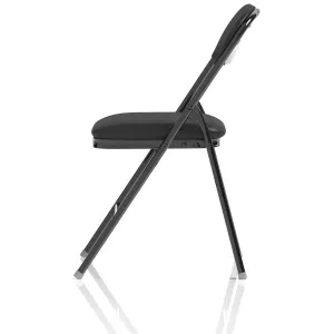 Sicily Black Polyurethane Folding Chair