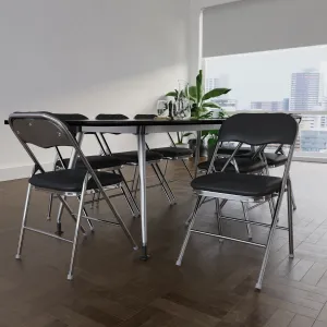 Sicily Black Polyurethane Folding Chair