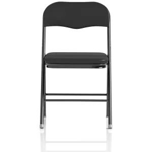 Sicily Black Polyurethane Folding Chair