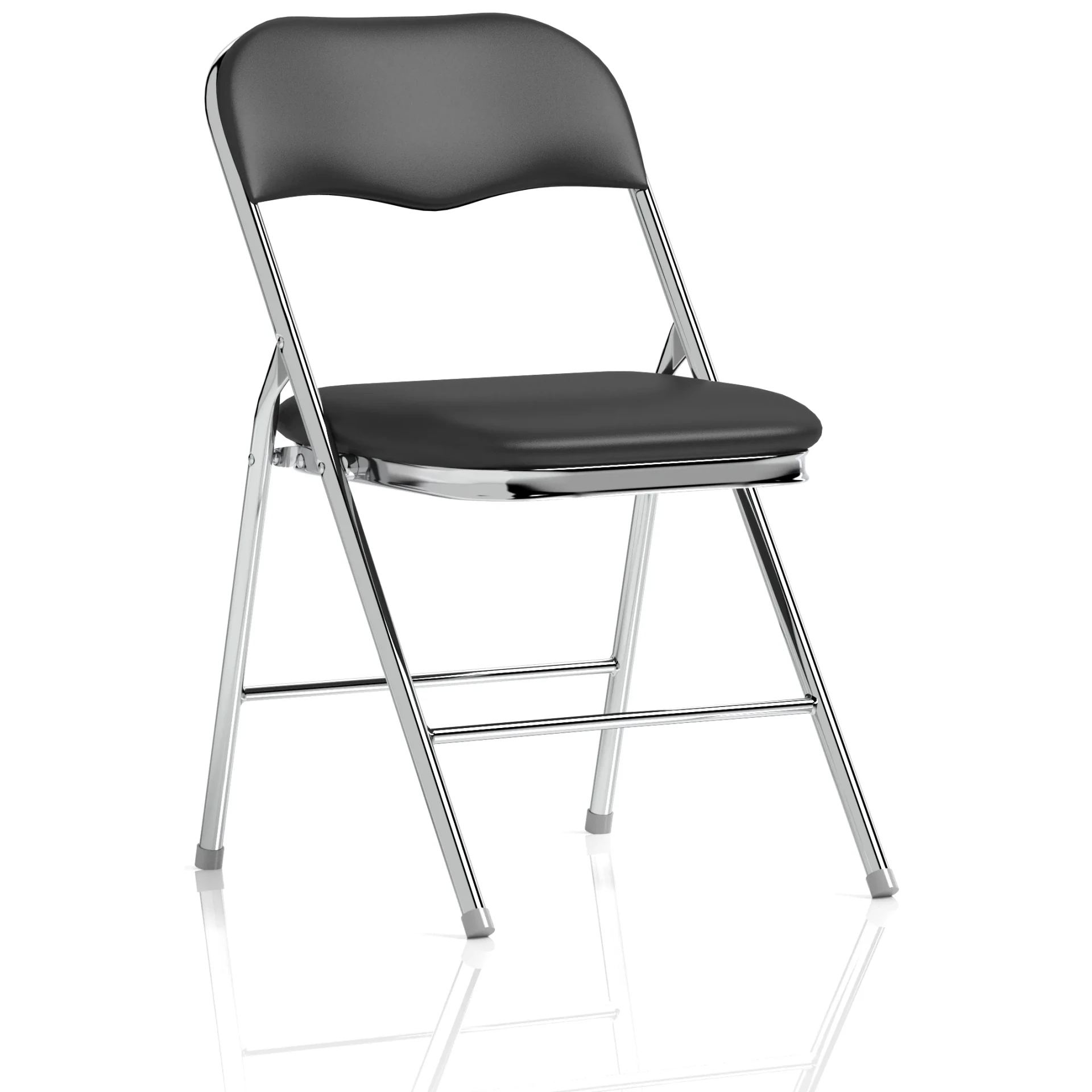 Sicily Black PU Leather Folding Meeting Room Chair