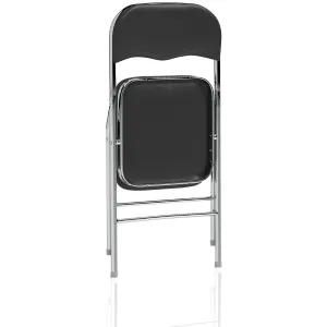 Sicily Black PU Leather Folding Meeting Room Chair