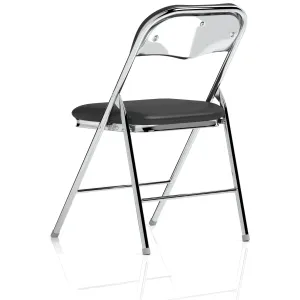 Sicily Black PU Leather Folding Meeting Room Chair