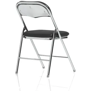 Sicily Black PU Leather Folding Meeting Room Chair
