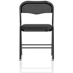 Sicily Black PU Leather Folding Meeting Room Chair