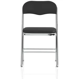 Sicily Black PU Leather Folding Meeting Room Chair