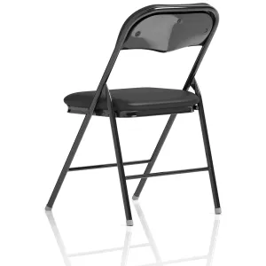 Sicily Black PU Leather Folding Meeting Room Chair