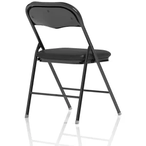 Sicily Black PU Leather Folding Meeting Room Chair