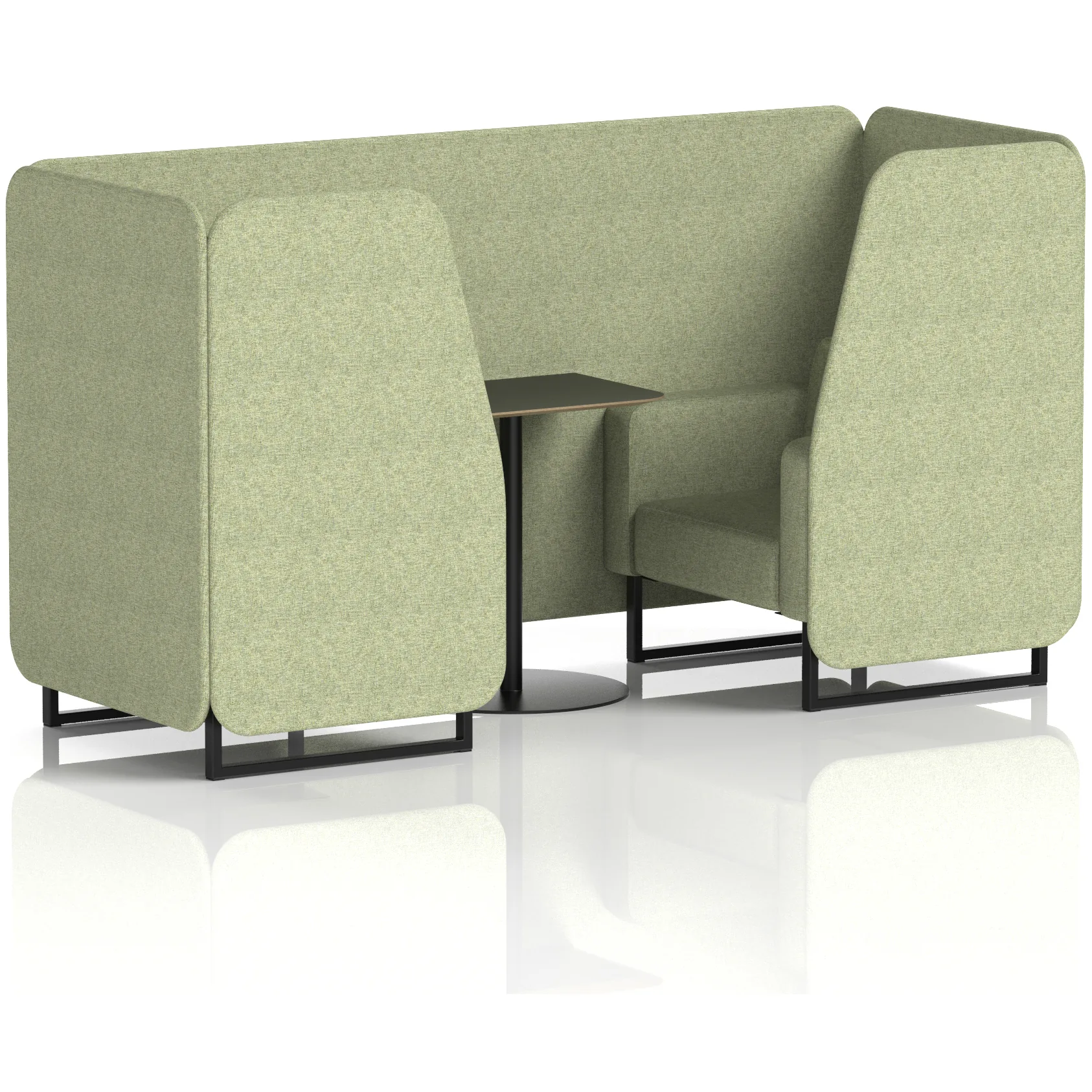 Brixworth Booth With Table Black Frame