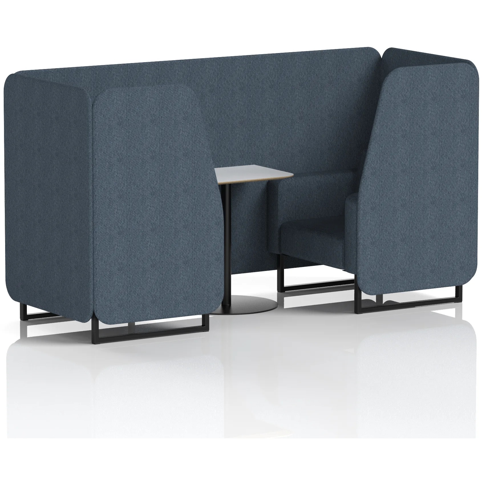 Brixworth Black Frame Office Privacy Booth with Table