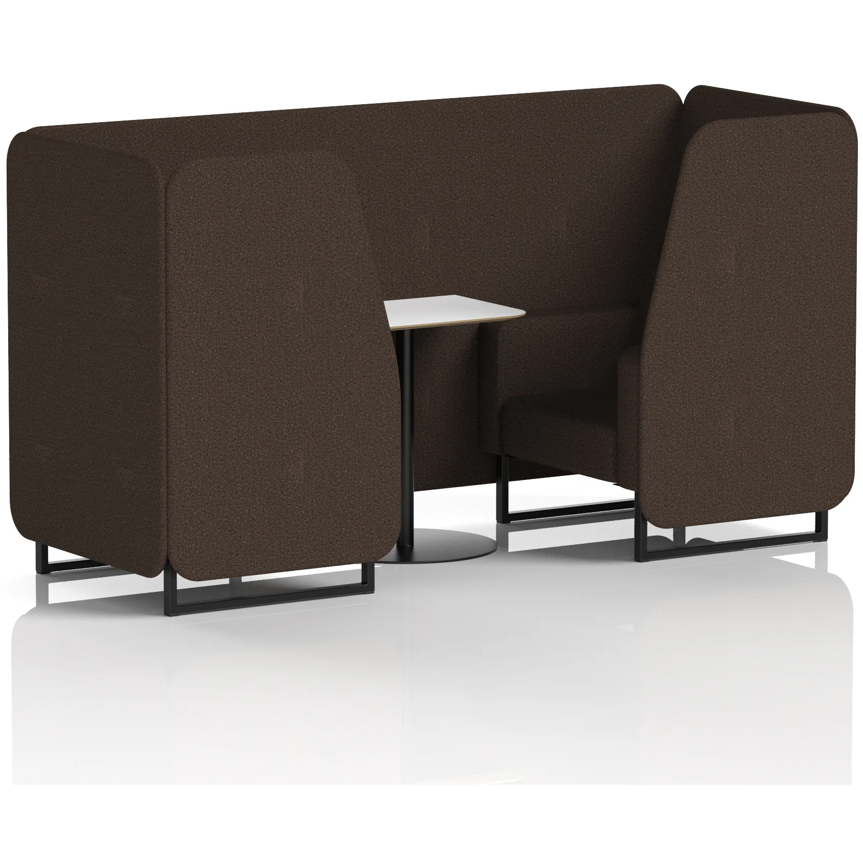 Brixworth Black Frame Office Privacy Booth with Table
