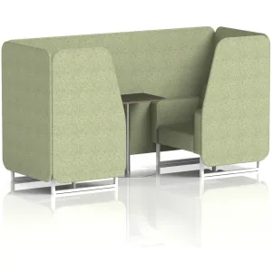 Brixworth Booth With Table White Frame