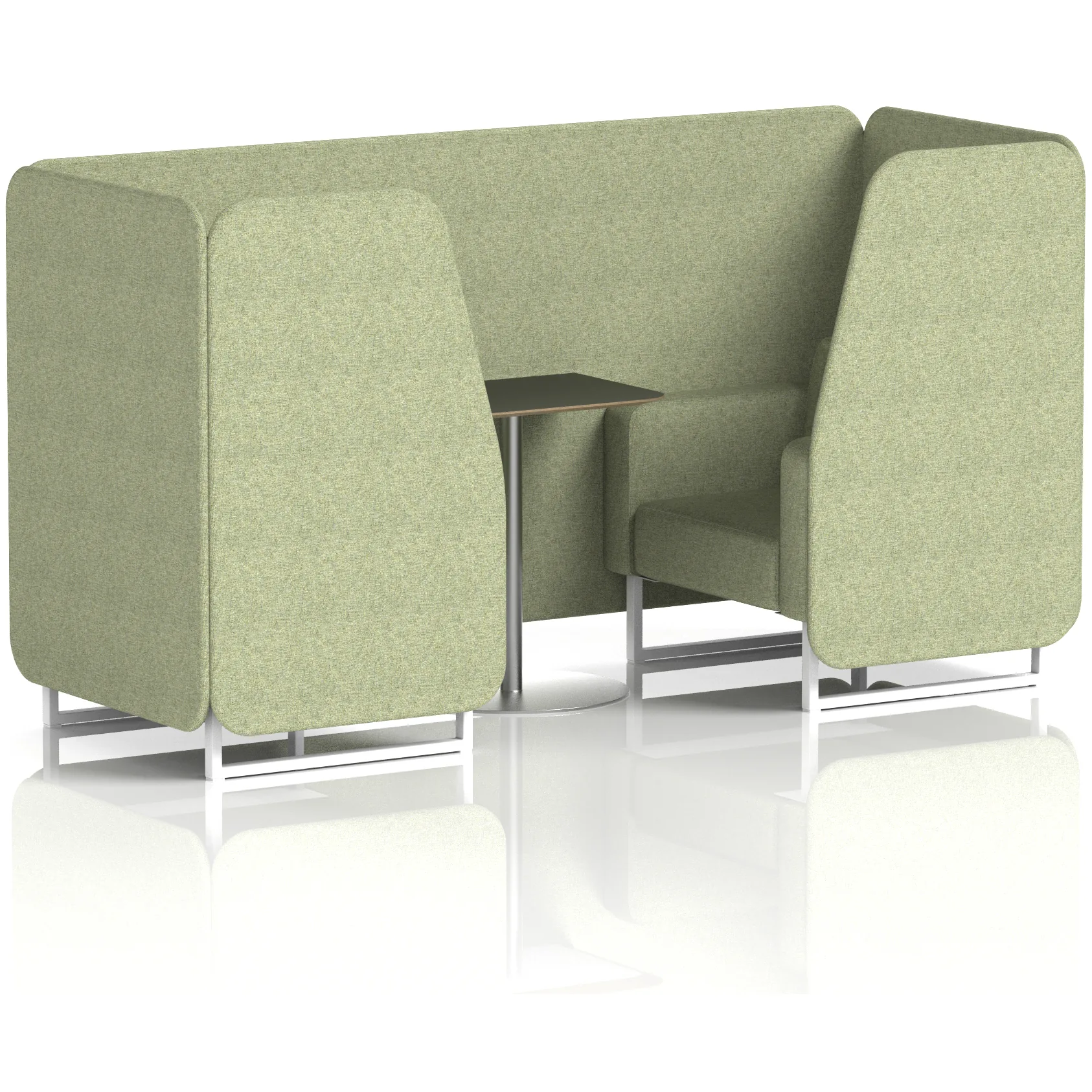 Brixworth Booth With Table White Frame