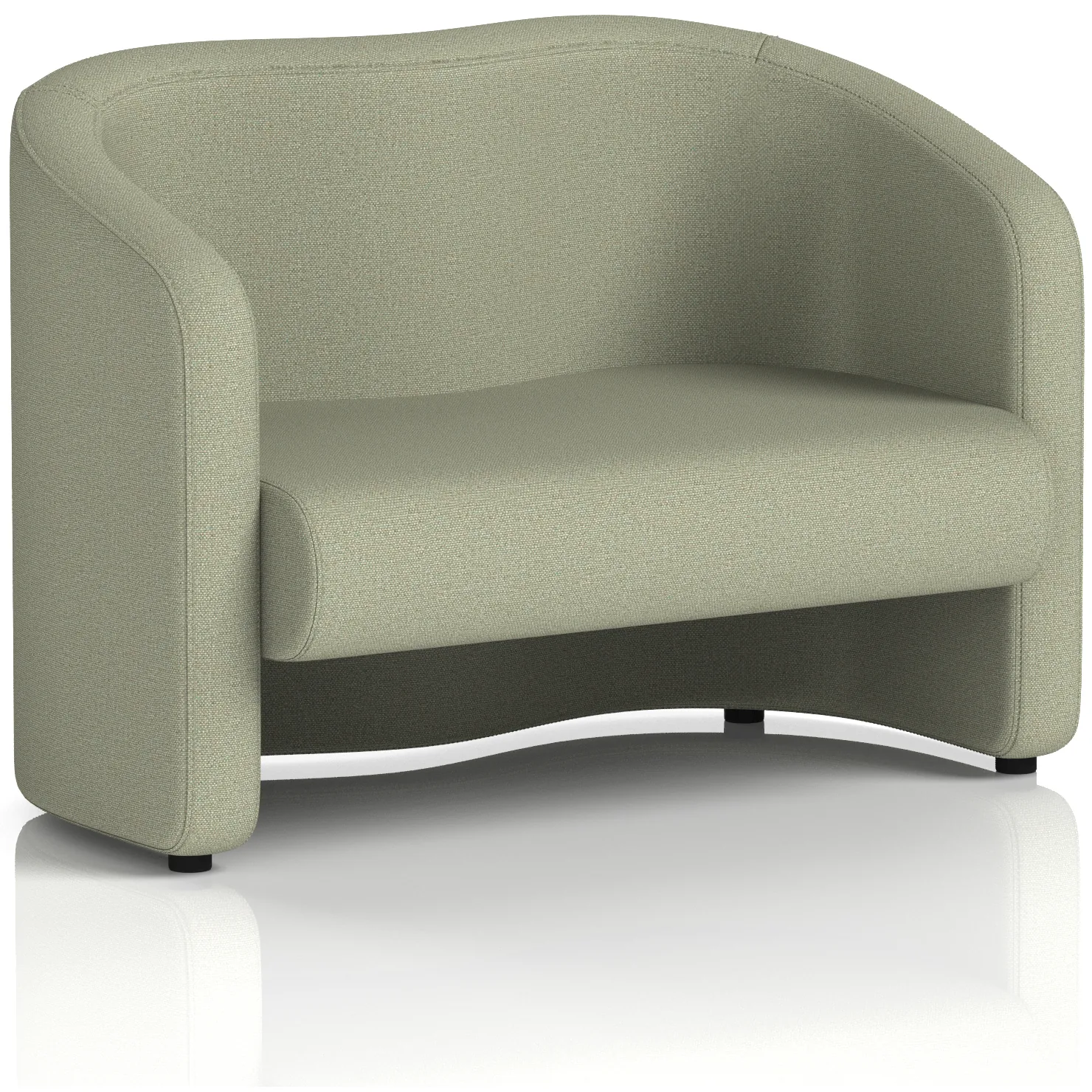 Lamport 2 Seater Curved Office Sofa