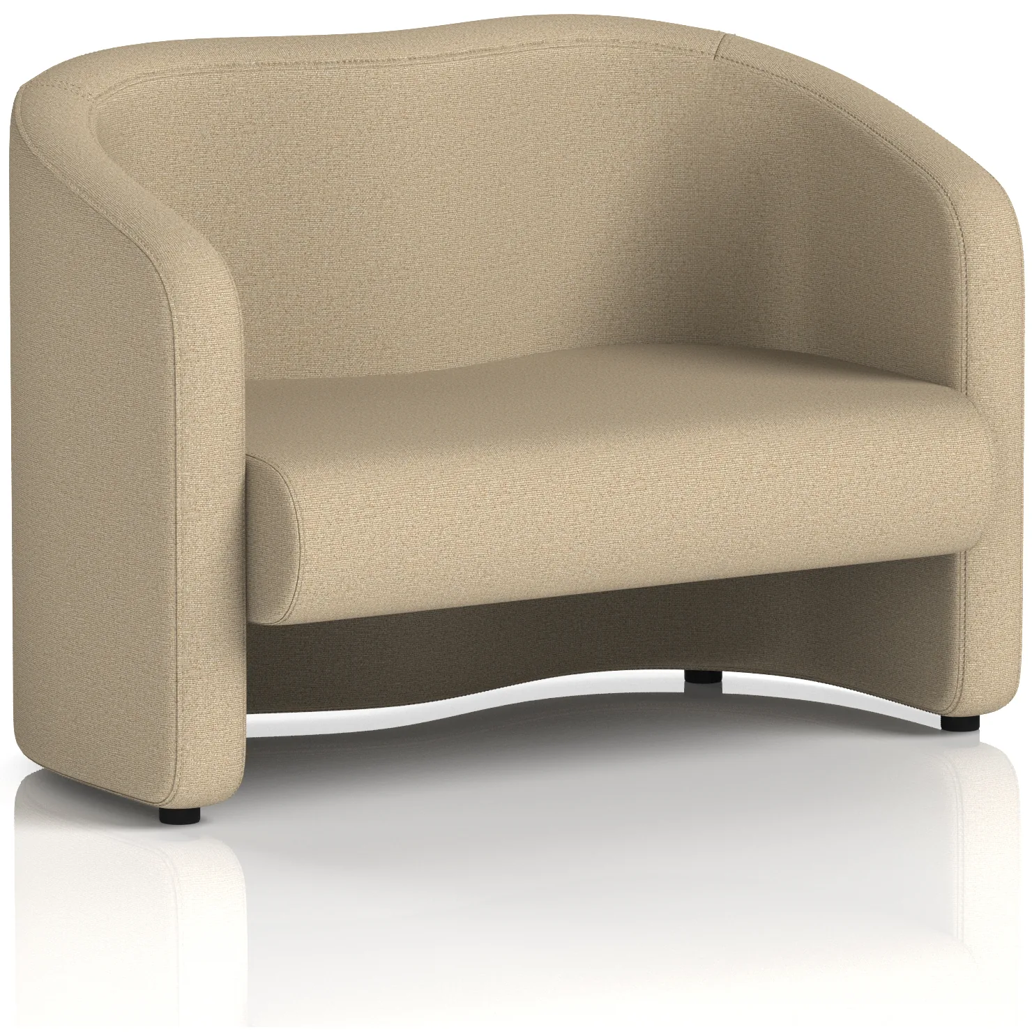 Lamport 2 Seater Curved Office Sofa