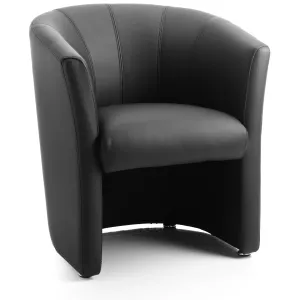 Neo Single Seater Black Office Reception Tub Chair