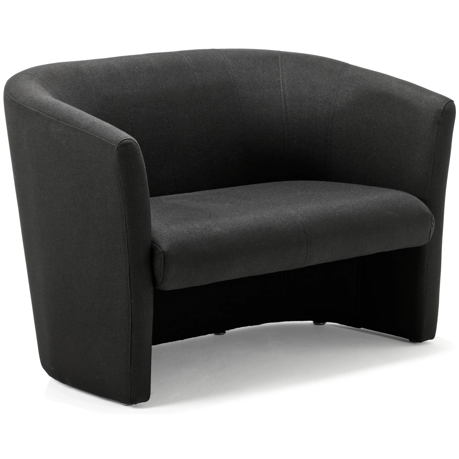 Neo Twin Seater Black Office Reception Tub Sofa