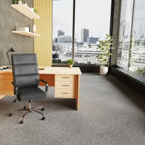 Advocate Medium Back Leather Visitor Office Chair with Arms