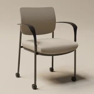 Brunswick Deluxe Deep Cushioned Stacking Visitor Chair with Arms