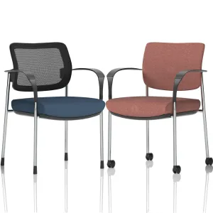 Brunswick Deluxe Deep Cushioned Stacking Visitor Chair with Arms