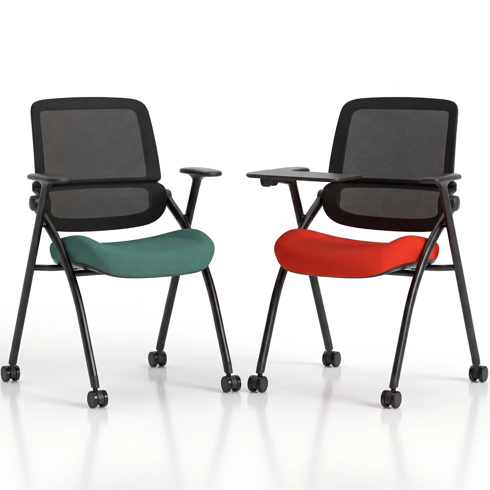 Capra Mesh Back Folding Office Training Chair with Sliding Arms