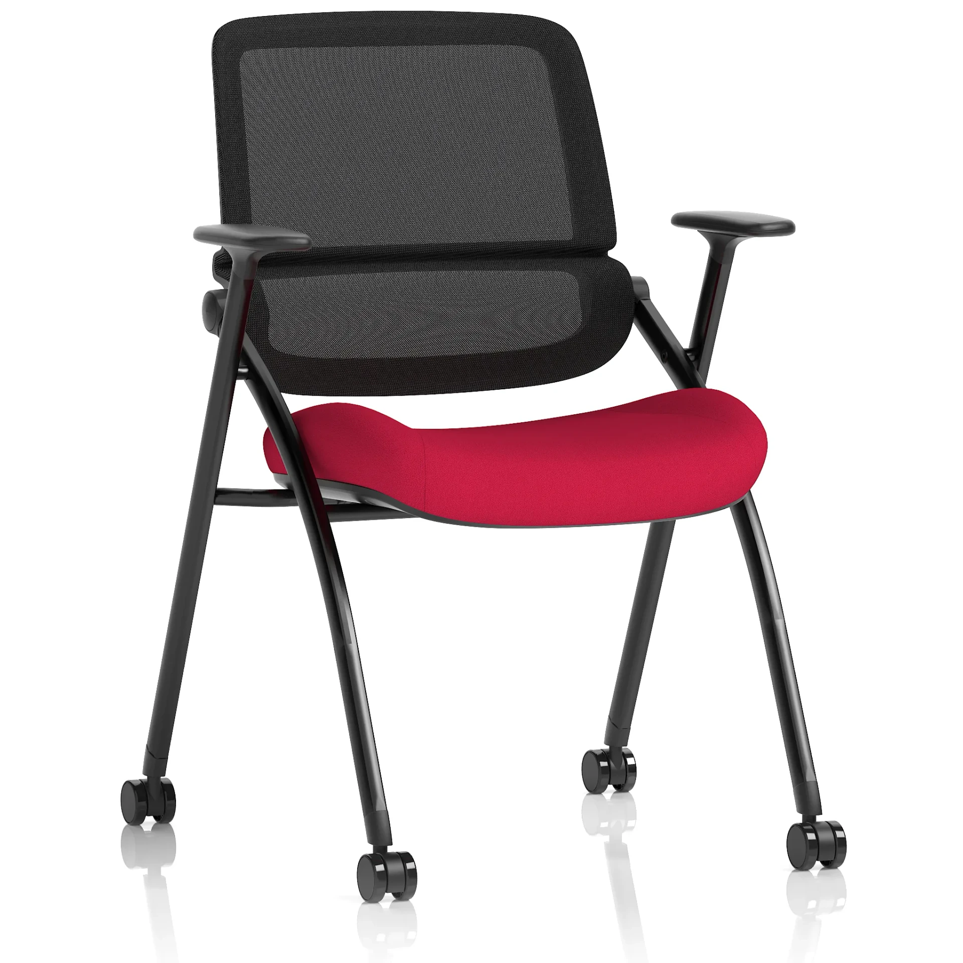 Capra Mesh Back Folding Office Training Chair with Sliding Arms