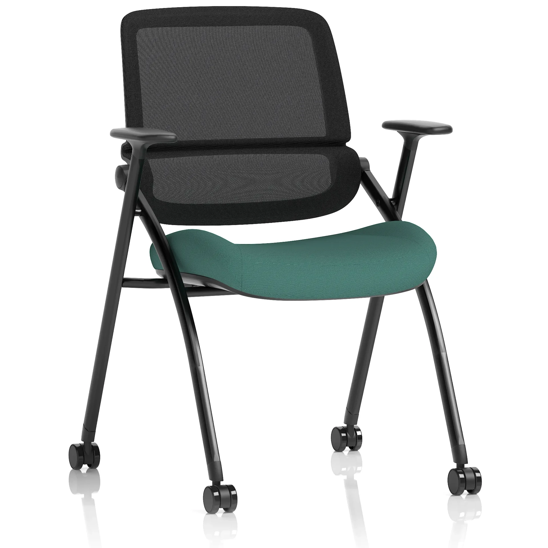 Capra Mesh Back Folding Office Training Chair with Sliding Arms